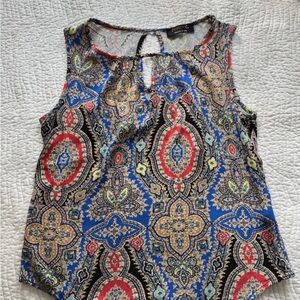 Renee C. Multicolor Paisley Blouse